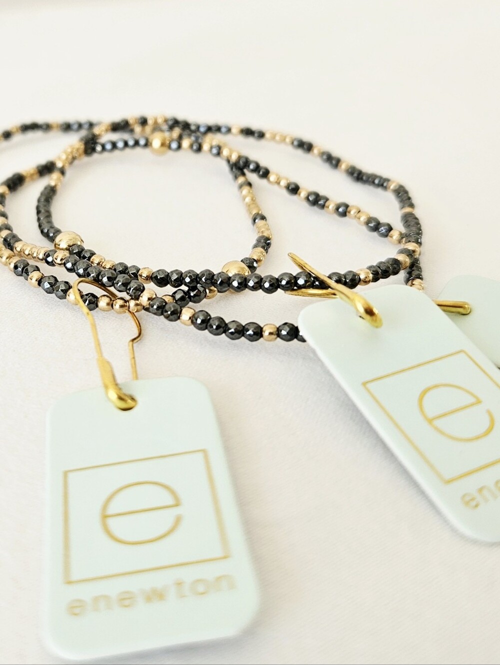 3 Enewton hope unwritten faceted hematite 2mm bracelets